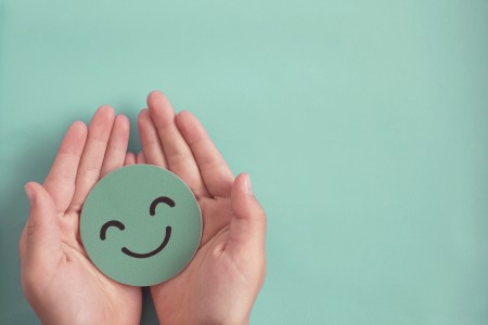 Vacatures/handje helpen/smiley/blij